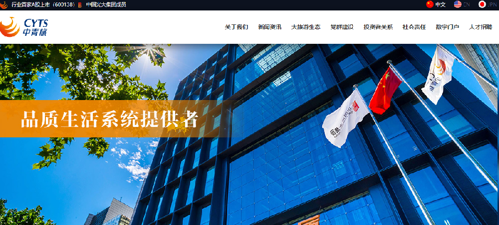 中青旅控股股份有限公司网站建设案例